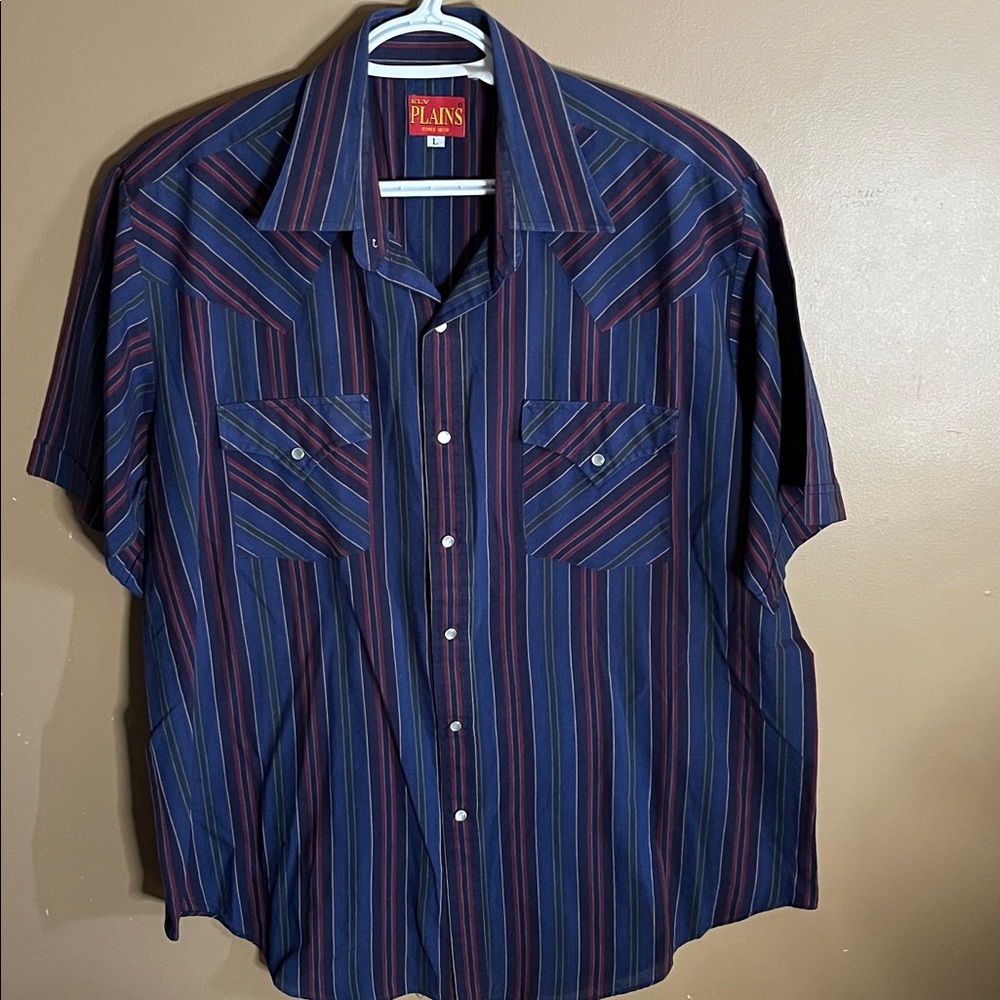 😄Short Sleeve Snap Buttons Shirt